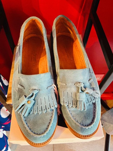 New pale blue suede russell - new,
